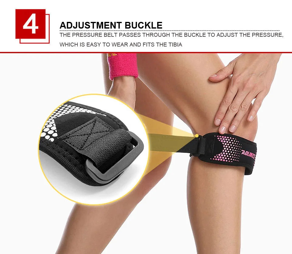 AOLIKES 1PCS Adjustable Knee Pad Knee Pain Relief Patella Stabilizer Brace Support for Hiking Soccer Basketball Running  Sport