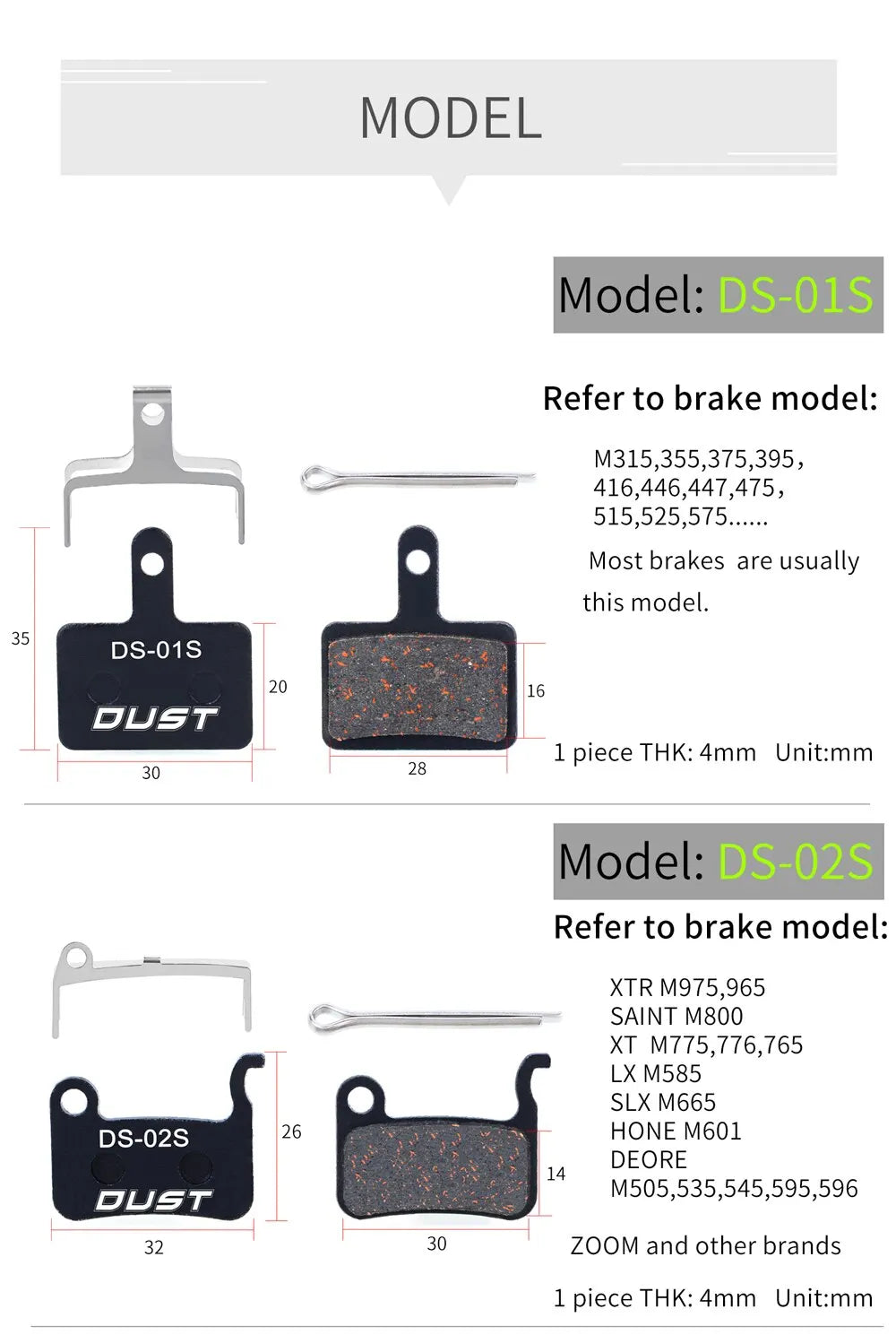 Bicycle Disc Brake Pad Bike Hydraulic Disc Brake Pads Semi-Metallic Cycling Brake Pads for BB5 BB7