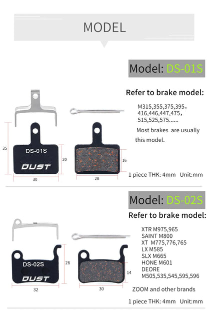 Bicycle Disc Brake Pad Bike Hydraulic Disc Brake Pads Semi-Metallic Cycling Brake Pads for BB5 BB7