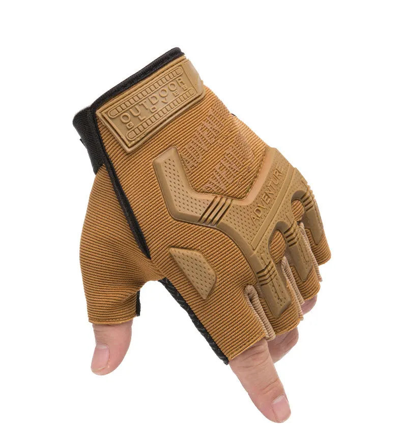 1Pair Gear Fingerless Hard Knuckle Tactical Gloves Men Half Finger Fitness Sport Gym Driving Riding Motorcycle Gloves