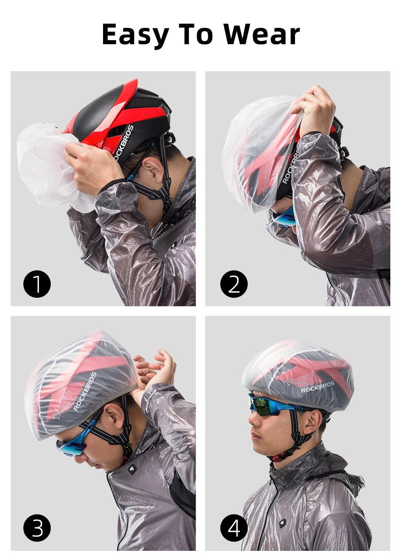 ROCKBROS - Fundas para casco de bicicleta de ciclismo, resistentes al viento, impermeables y a prueba de polvo, funda protectora para casco de bicicleta de montaña o carretera