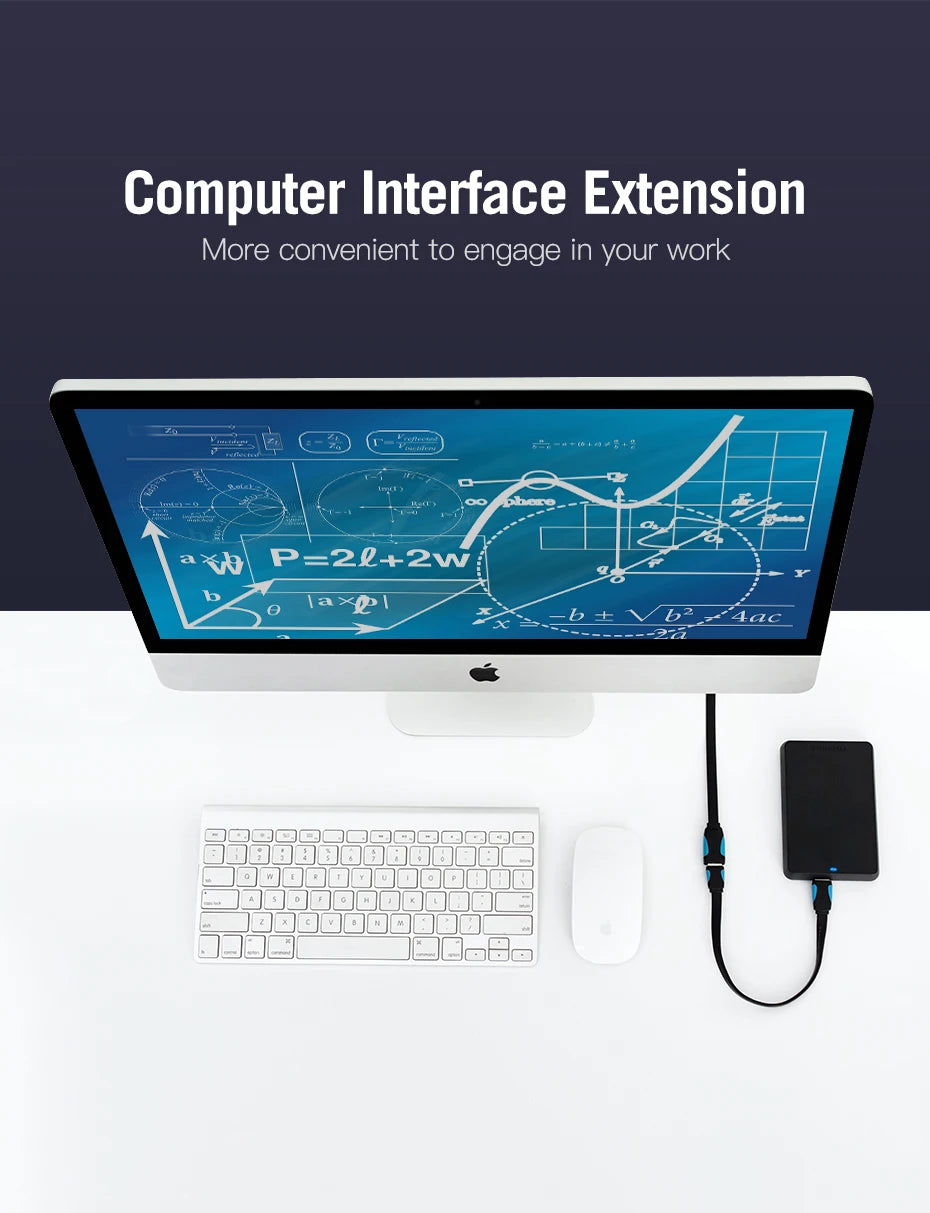 Cable USB a USB Vention Cable de extensión USB 3.0 2.0 macho a hembra Cable de datos USB 3.0 para Smart TV PC SSD Cable extensor USB 2.0