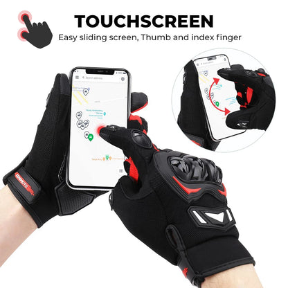 Guantes de motocicleta CE, guantes de verano para montar a caballo, guantes tácticos de pantalla táctil con nudillos duros para motocross, ATV, UTV