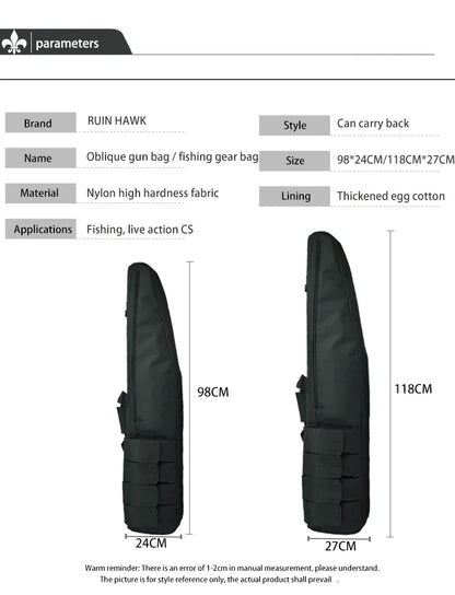 Waterproof Tactical Heavy Duty Gear Long Gun Bag Hunting Holster Airsoft Accessories Molle Sniper Rifle Scope Gun Case