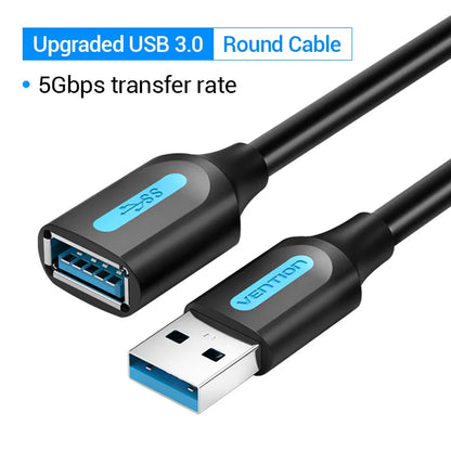 Vention USB to USB Cable USB 3.0 2.0 Male to Female Extension Cable USB 3.0 Data Cord for Smart TV PC SSD USB 2.0 Cable Extender