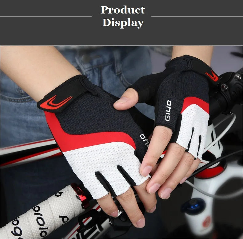 Giyo Breaking Wind Cycling Half Finger Gloves Anti-slip Bicycle Mittens Racing Road Bike Glove MTB Biciclet Guantes Ciclismo