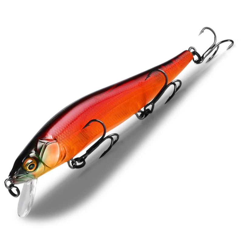 BEARKING 11cm 14g Señuelos de pesca duros superiores Cebos de calidad Minnow Wobblers Buena acción Aparejos de pesca profesionales artificiales