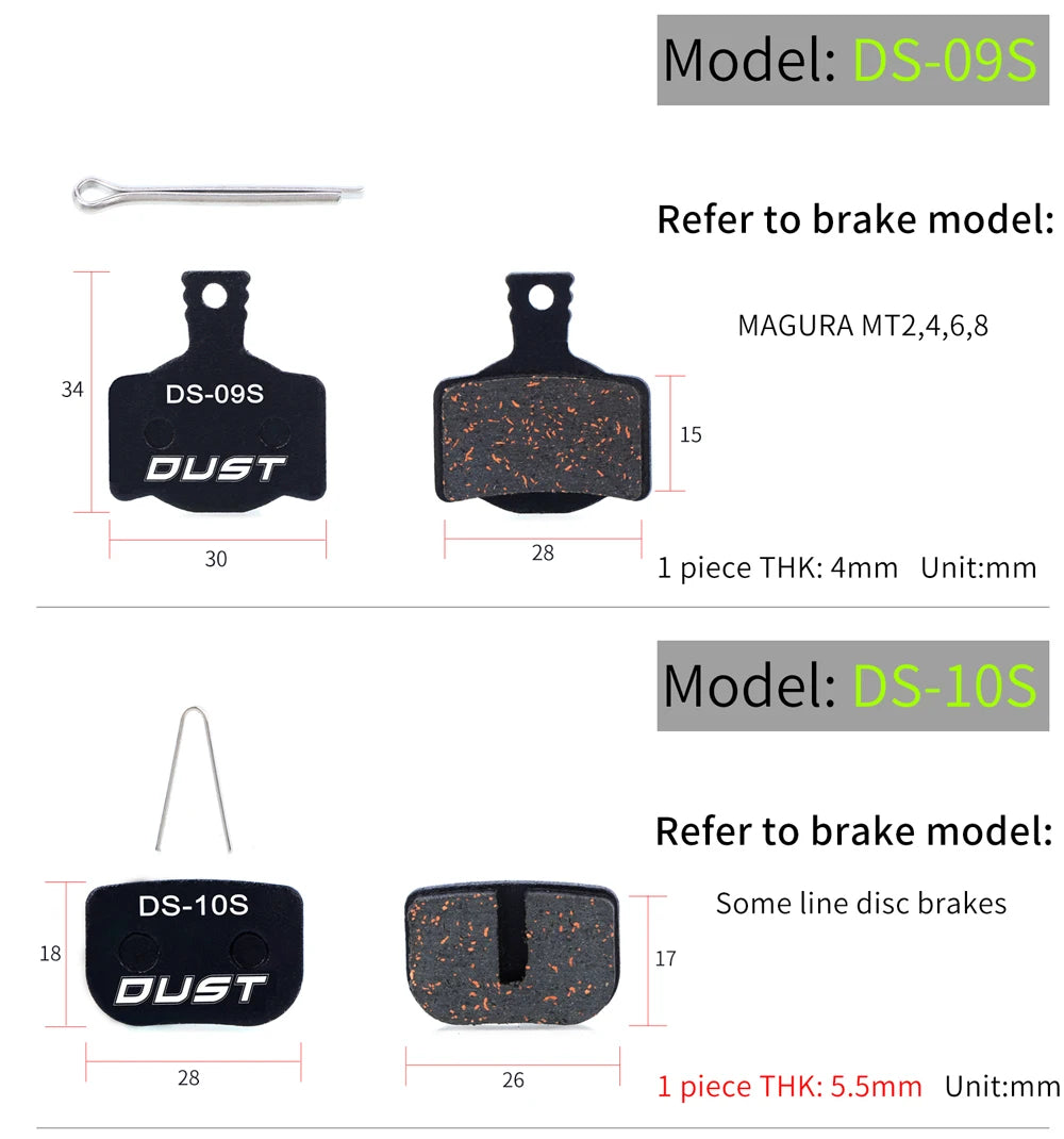 Bicycle Disc Brake Pad Bike Hydraulic Disc Brake Pads Semi-Metallic Cycling Brake Pads for BB5 BB7