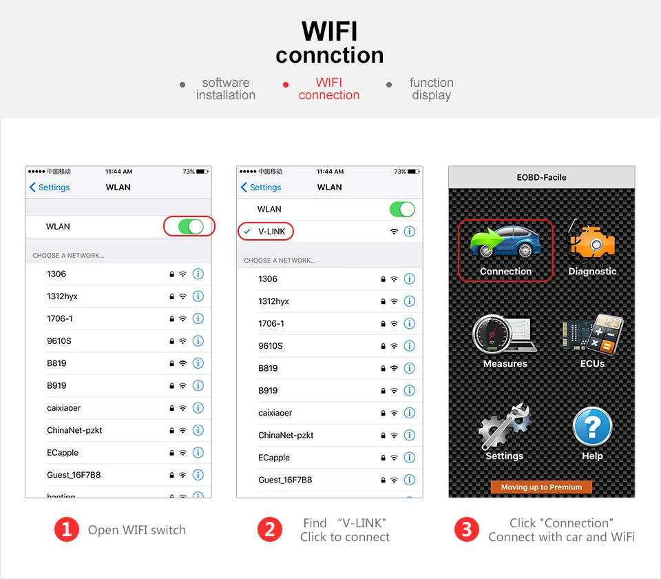 Lector de códigos de coche ELM327 V1.5 BT WiFi ELM 327 PIC18F25K80 Chip OBDII Herramienta de diagnóstico para iPhone/Android PK ICAR2 OBDSCAN Escáner