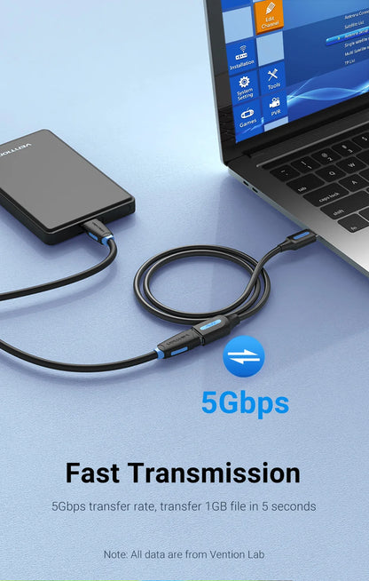 Vention USB 3.0 Extension Cable USB 3.0 2.0 Cable Extender Data Cord for PC Smart TV Xbox One SSD Fast Speed USB Cable Extension