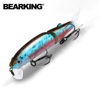 Señuelo de pesca profesional Bearking de 11,3 cm y 13,7 g, de calidad pececillo, cebo para nadar, cebo articulado, equipado con anzuelo negro o blanco