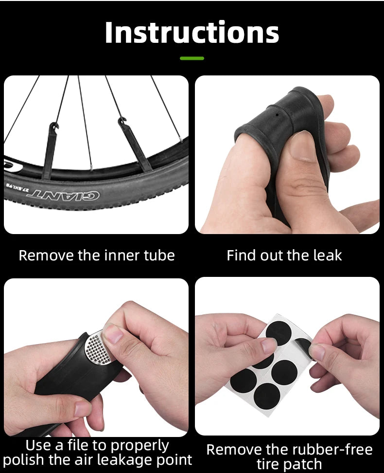 ROCKBROS No Glue Chip Bicycle Tire Repair Kit Mountain Bike Tire Repair Piece Thin Road Bike Available 1 piece Bike Accessories