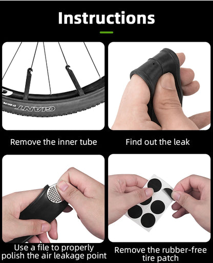 ROCKBROS No Glue Chip Bicycle Tire Repair Kit Mountain Bike Tire Repair Piece Thin Road Bike Available 1 piece Bike Accessories