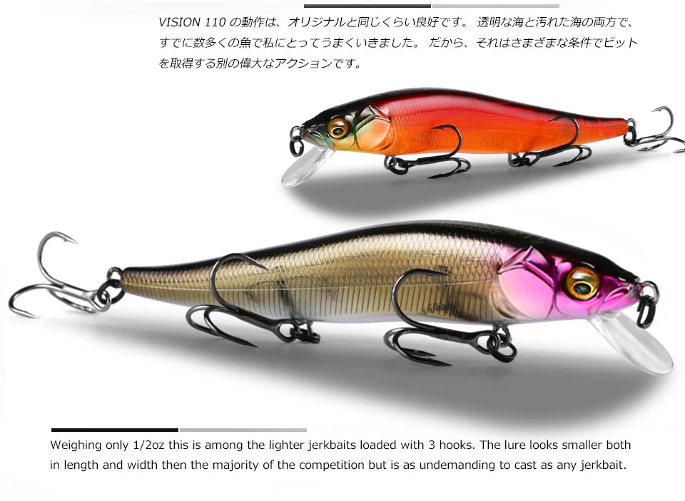 BEARKING 11cm 14g Señuelos de pesca duros superiores Cebos de calidad Minnow Wobblers Buena acción Aparejos de pesca profesionales artificiales