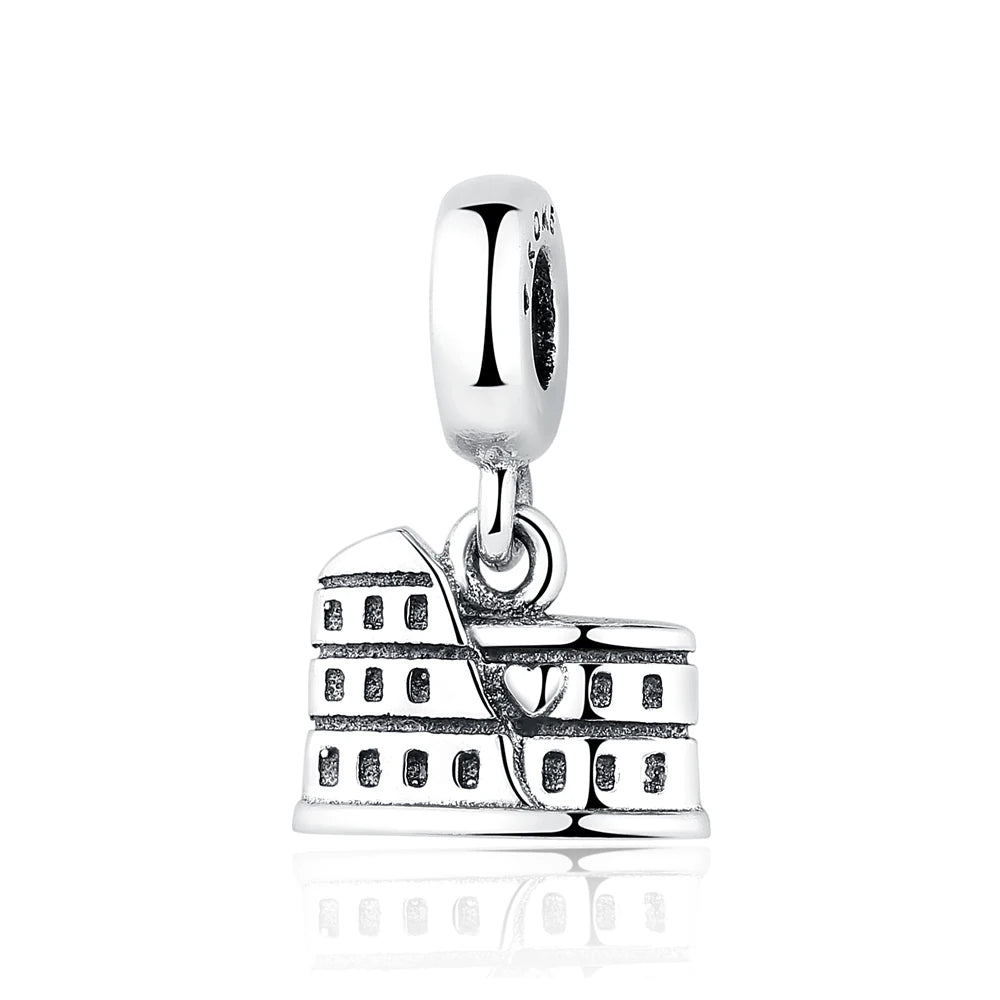 Original 925 Sterling Silver Charm Bead Travel London Bus Camera Suitcase Paris Charms Fit Pan Brand Bracelets Women Diy Jewelry