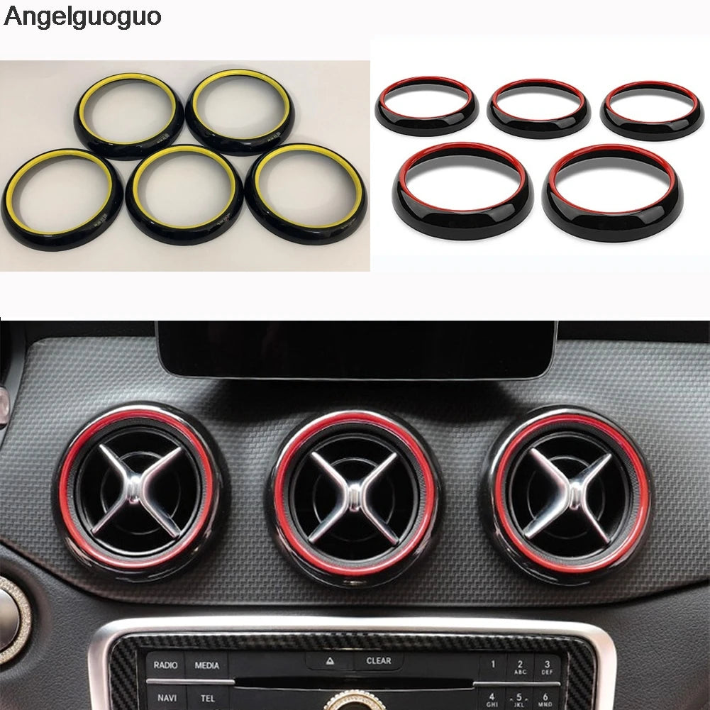 AngelguoguoCar Window glass lift button Trim Cover sticker for Mercedes Benz A/B/C(W204)/E(W212)/GLA /CLA/ GLK/ GLE-class