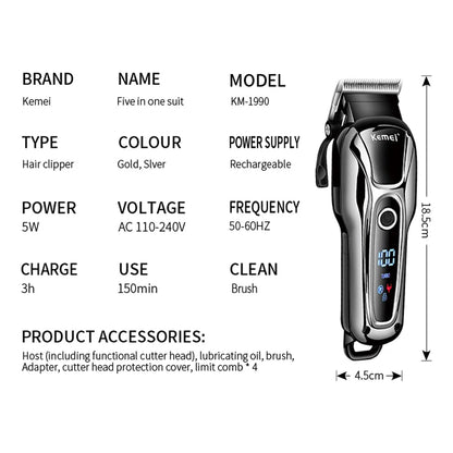 Barber shop hair clipper professional hair trimmer for men beard electric cutter hair cutting machine haircut cordless corded