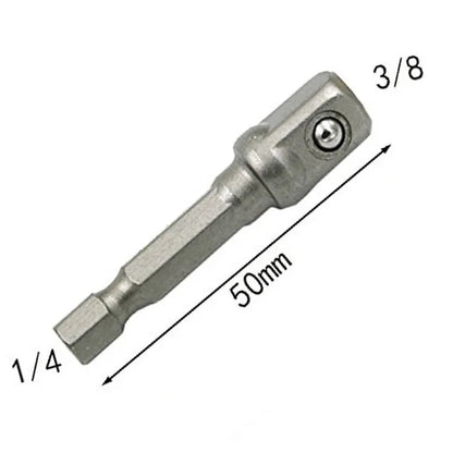 Chrome Vanadium Steel Socket Adapter Set Hex Shank 1/4" 3/8" 1/2" Extension Drill Bits Bar Set Power Tools TF003