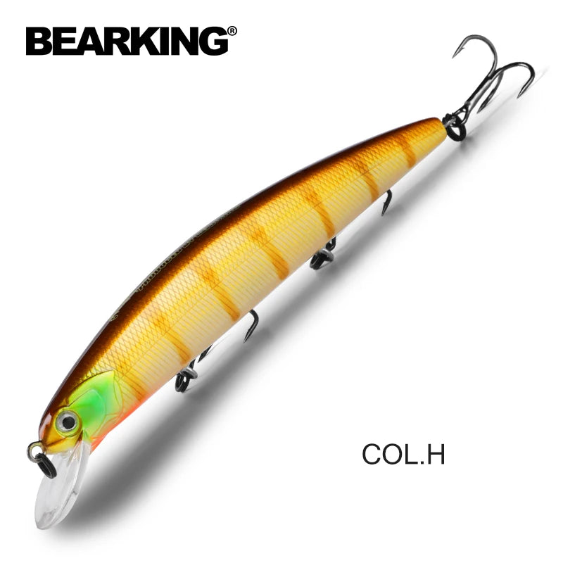 Señuelos de pesca de nuevo modelo, cebo duro, wobblers de calidad, sistema de peso superpesado Bearking 11 cm 17 g Dive 1,5 m, lanzamiento largo SP minnow