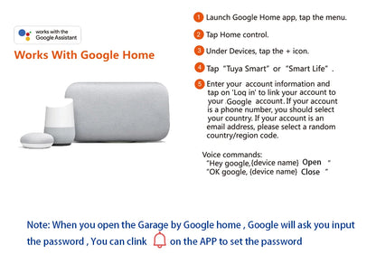 Wofea WiFi Switch Smart Garage Door Opener Controller Work With Alexa Echo Google Home SmartLife/Tuya APP Control No Hub Require