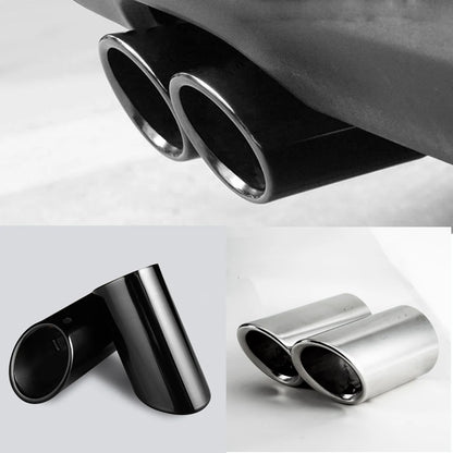 AQTQAQ Chrome Plating Stainless Steel Car Exhaust Muffler Tip Pipes Covers for Audi A1 A3 A4 TT 2009-2015 / VW Volkswagen PASSAT