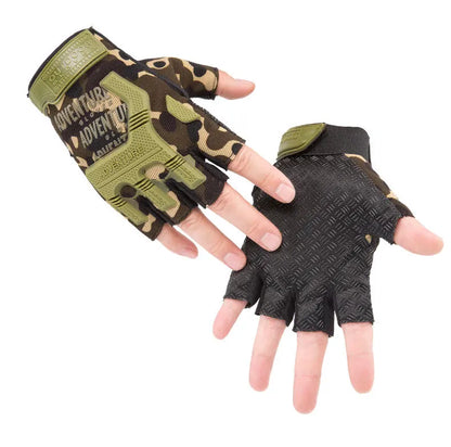 1Pair Gear Fingerless Hard Knuckle Tactical Gloves Men Half Finger Fitness Sport Gym Driving Riding Motorcycle Gloves