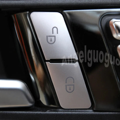 AngelguoguoCar Window glass lift button Trim Cover sticker for Mercedes Benz A/B/C(W204)/E(W212)/GLA /CLA/ GLK/ GLE-class