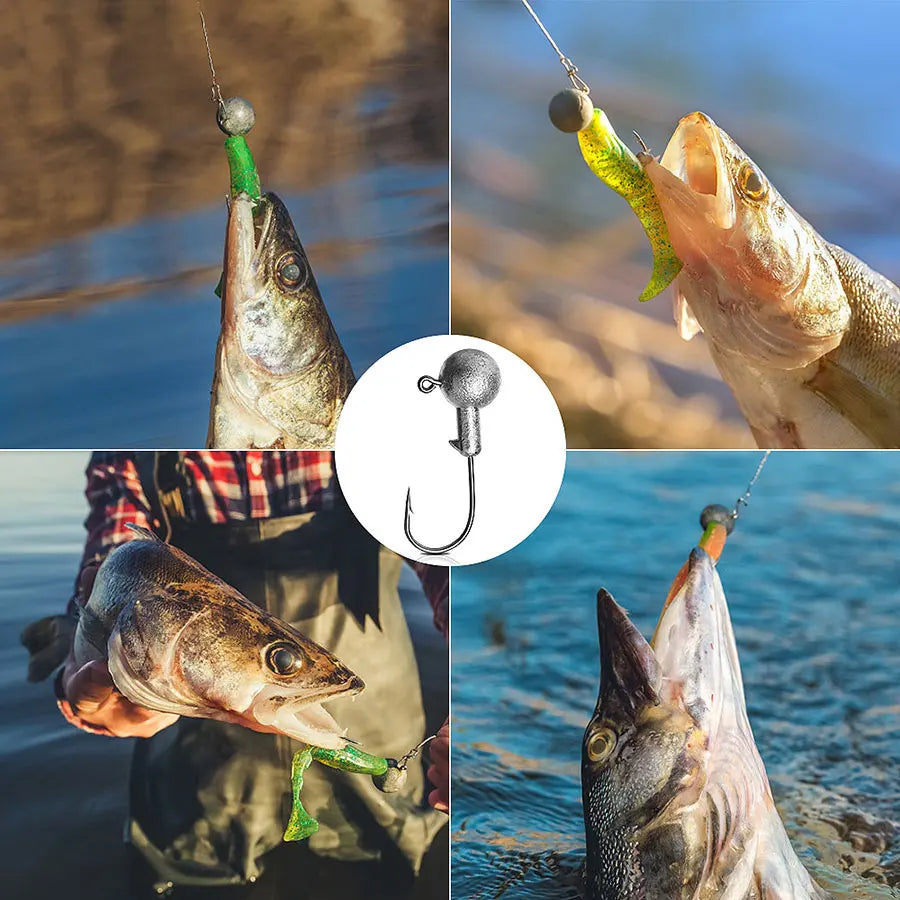 JYJ 1g 2g 3g 4g 5g 10g 20g 22g 25g 28g anzuelo de pesca con cabeza plomada, señuelo de pesca con cebo duro, gusano blando, anzuelo de pesca