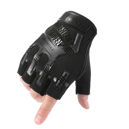 1Pair Gear Fingerless Hard Knuckle Tactical Gloves Men Half Finger Fitness Sport Gym Driving Riding Motorcycle Gloves