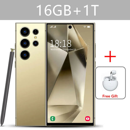 S24 Ultra Android Smartphone 7.3'' HD 5G Snapdragon 8 Gen 3 16GB+1TB Cellphones Mobile Phones Face Unlocked Cell Phone Tablet