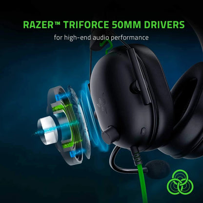 Auriculares con cable para juegos Razer BlackShark V2 X 2023: sonido envolvente 7.1, juegos para PS4, PS5, Nintendo Switch, Xbox