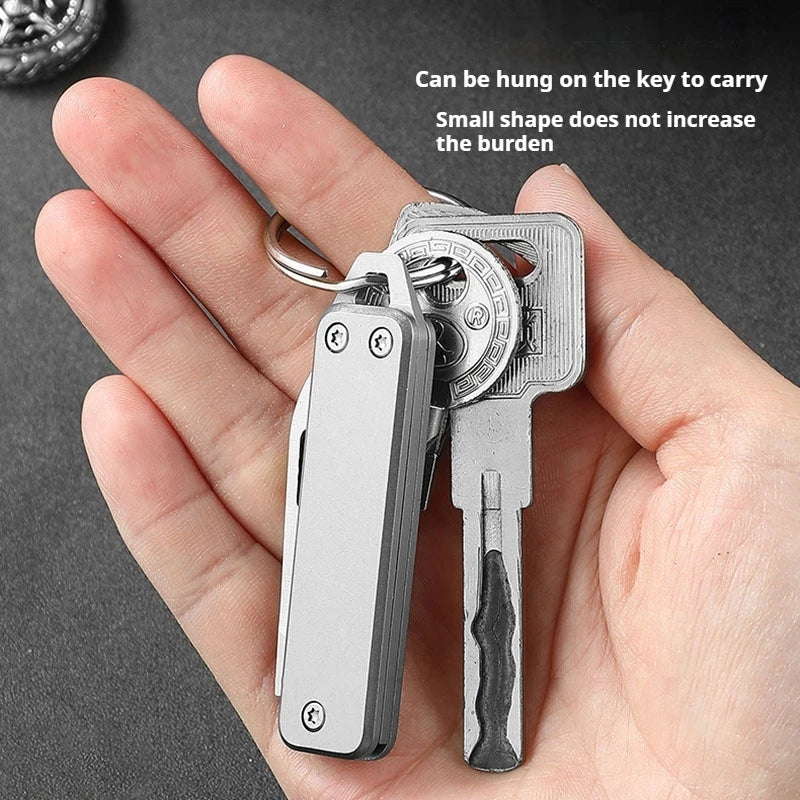 Folding Sharp Outdoor Multi Functional Stainless Steel Mini Home Knife Portable Keychain Fruit Knife Open Box Portable