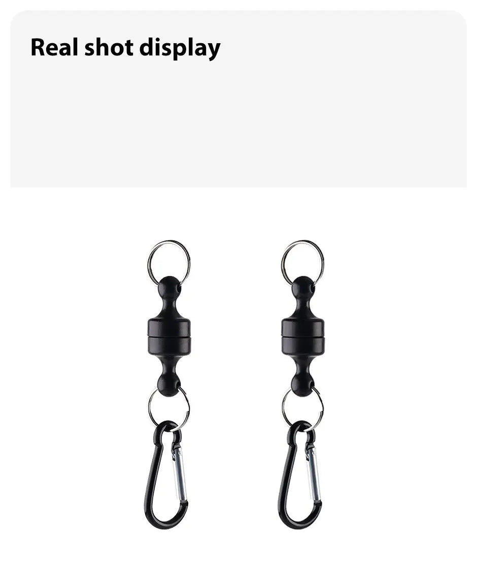 2pcs Fishing Hanging Buckle Magnetic Buckle Fast Hanging Buckle Wireless Lost Rope Metal Strong Magnetic Force Mountaineering