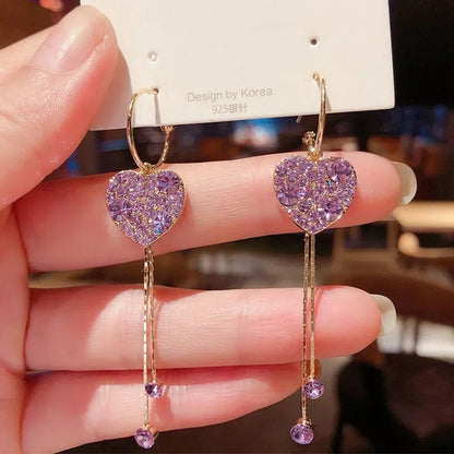 2022 Nueva tendencia Pendientes largos de perlas de simulación Pendientes colgantes de boda con diamantes de imitación y flores para mujer Pendientes de joyería coreana de moda