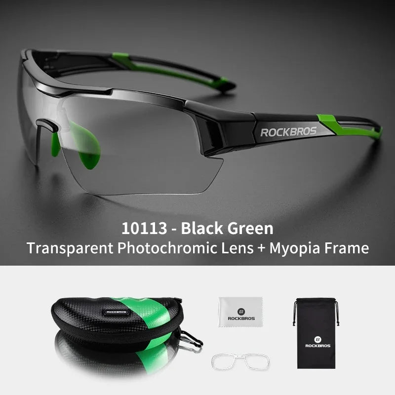 ROCKBROS Photochromic Cycling Glasses Bicycle Outdoor Sports Sunglasses Discoloration Glasses MTB Road Bike Goggles Bike Eyewear