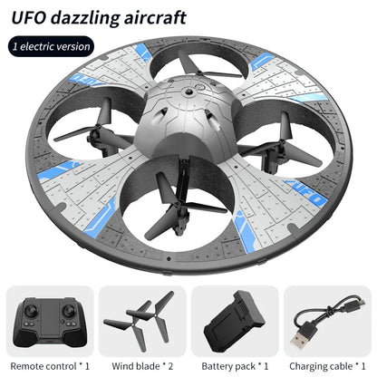 For Xiaomi Obstacle Avoidance Remote Control Dazzling Alien UFO Lighting Controllable HD Camera Toy Aircraft