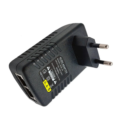 Adaptador de fuente de alimentación POE para vigilancia de seguridad CCTV, 48 V, 0,5 A, enchufe UE/EE. UU. para inyector, cámara IP Ethernet, conmutador POE, enrutador NVR