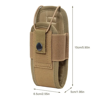 Bolsa táctica Molle 1000D para radio walkie-talkie, riñonera, bolsillo, funda portátil para interfono, bolsa de transporte para caza y acampada