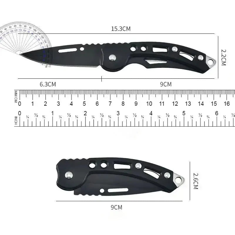 Cómoda navaja de bolsillo de acero inoxidable, mini navaja plegable, llavero de defensa para llevar, navaja de bolsillo portátil, navaja de bolsillo para fruta