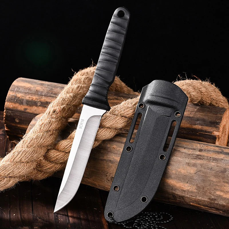 Outdoor pocket knife camping knife camping barbecue small straight knife k sheath survival knife carry portable fruit knife