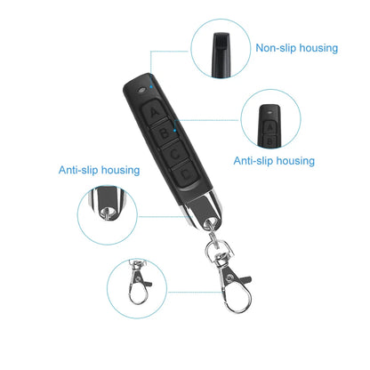 Control remoto de copia de 433 MHZ, código automático de 4 canales, abridor de puerta de garaje, duplicador de control remoto, código de clonación de llave de automóvil