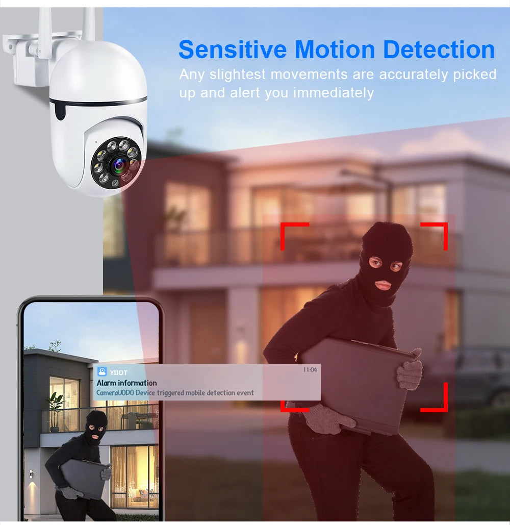 8MP Wifi Wireless Security Monitor Cameras Color Night Vision Outdoor Cam Smart Home CCTV HD Surveillance Camera IP66 Waterproof