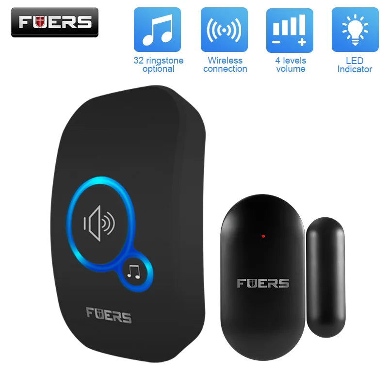 Fuers Wireless Doorbell Home Welcome Smart Door bell 150M Long Wireless Distance 32 Songs Home Welcome Chimes ringtone Colorful