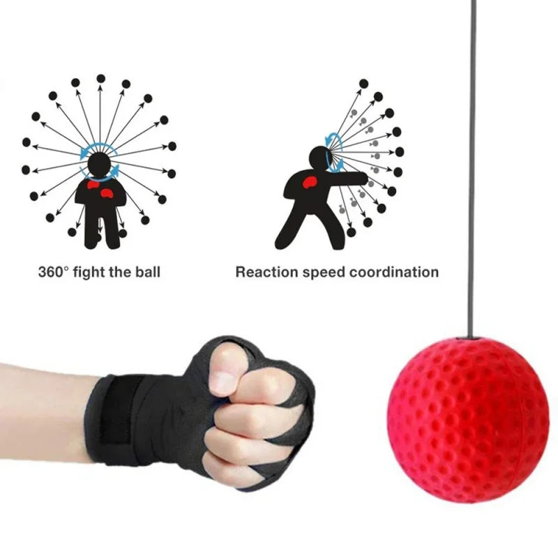 Pelota de boxeo de velocidad, pelota de boxeo de PU montada en la cabeza, MMA, Sanda, entrenamiento, reacción mano-ojo, bolsa de arena para el hogar, equipo de boxeo y fitness, gran oferta