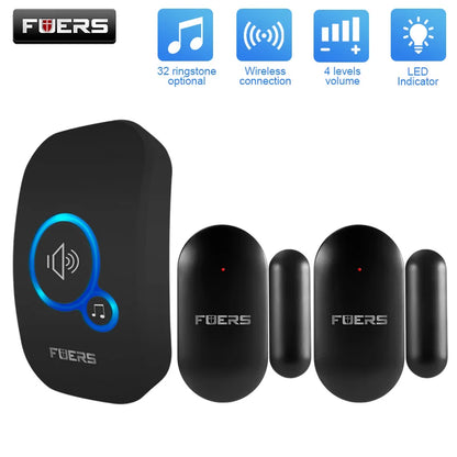 Fuers Wireless Doorbell Home Welcome Smart Door bell 150M Long Wireless Distance 32 Songs Home Welcome Chimes ringtone Colorful