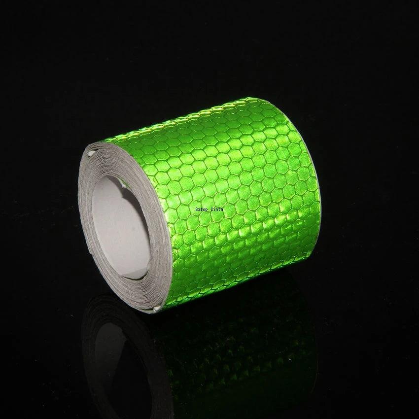 5cm*3M Reflective Car Stickers Outdoor Waterproof Warning Tapes White Red Fluorescent Yellow Reflectors Safety Strip For Bicycle