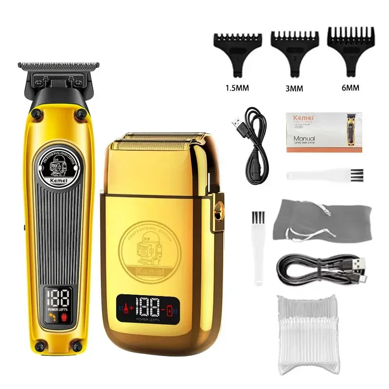 Kemei Hair Clipper or Blade KM-1825 KM-1855 KM-TX3 Professional Cordless Beard Trimmer Men Electric Shaver Hair Trimmer Set