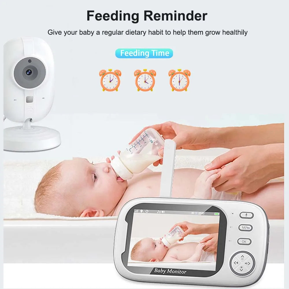 Baby Monitor With Camera 3.5 inch LCD Electronic Babysitter 2 Way Audio Night Vision Video Baby Nanny Radio Better than VB603