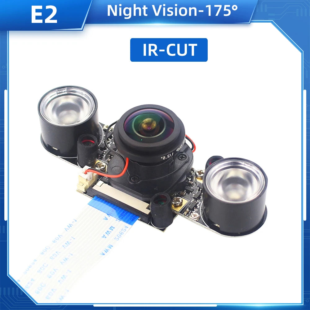 Raspberry Pi 4 Camera 5MP Night Vision 1080P Optional Wide Angle Fisheye IR-CUT Camera FF AF for Raspberry Pi 4B 3B+ 3B Zero