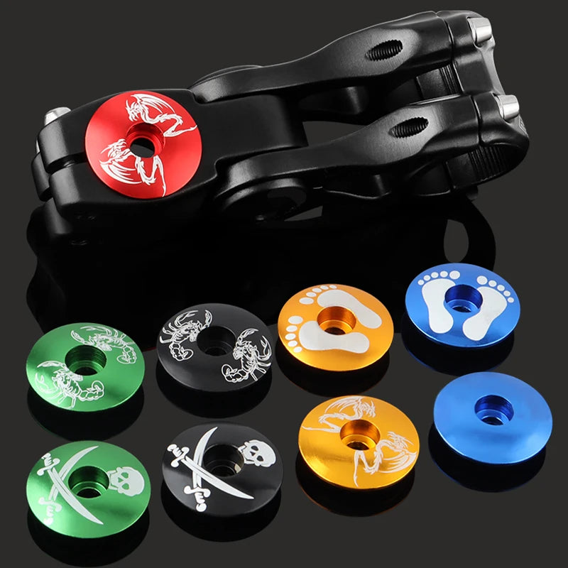 MUQZI Mountain Bike Headset Cover Aluminum Alloy Ultra-ligh  Bowl Cover Road Bike Fixed Gear Folding Parts Headset top Cap